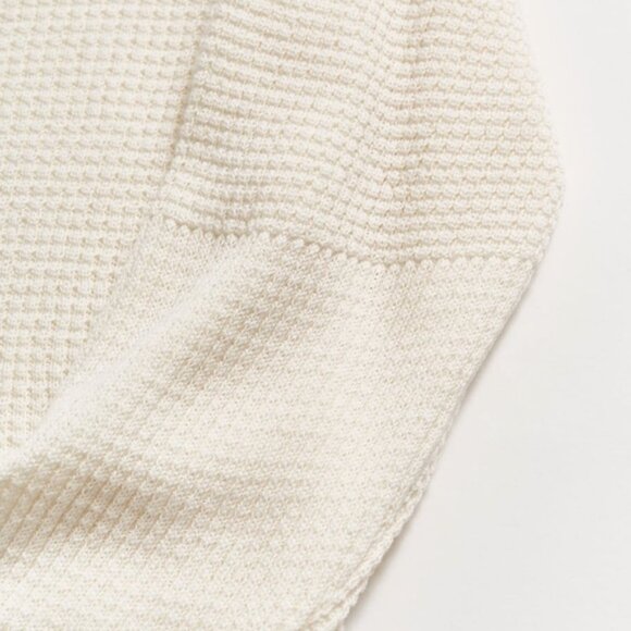 Billy Reid Mini Waffle Crew Long Sleeve Cotton Cashmere Sweater - Picture 4 of 6